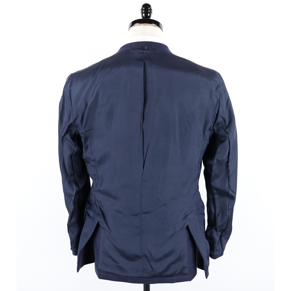 J. Crew Thompson Suit Size 36S Navy Blue Windowpane Check Wool Blend Preppy - Picture 7 of 15